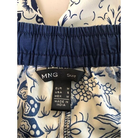MNG by Mango Suite High Waisted Elastic Pull On Lounge Floral printed pants size - Picture 13 of 14